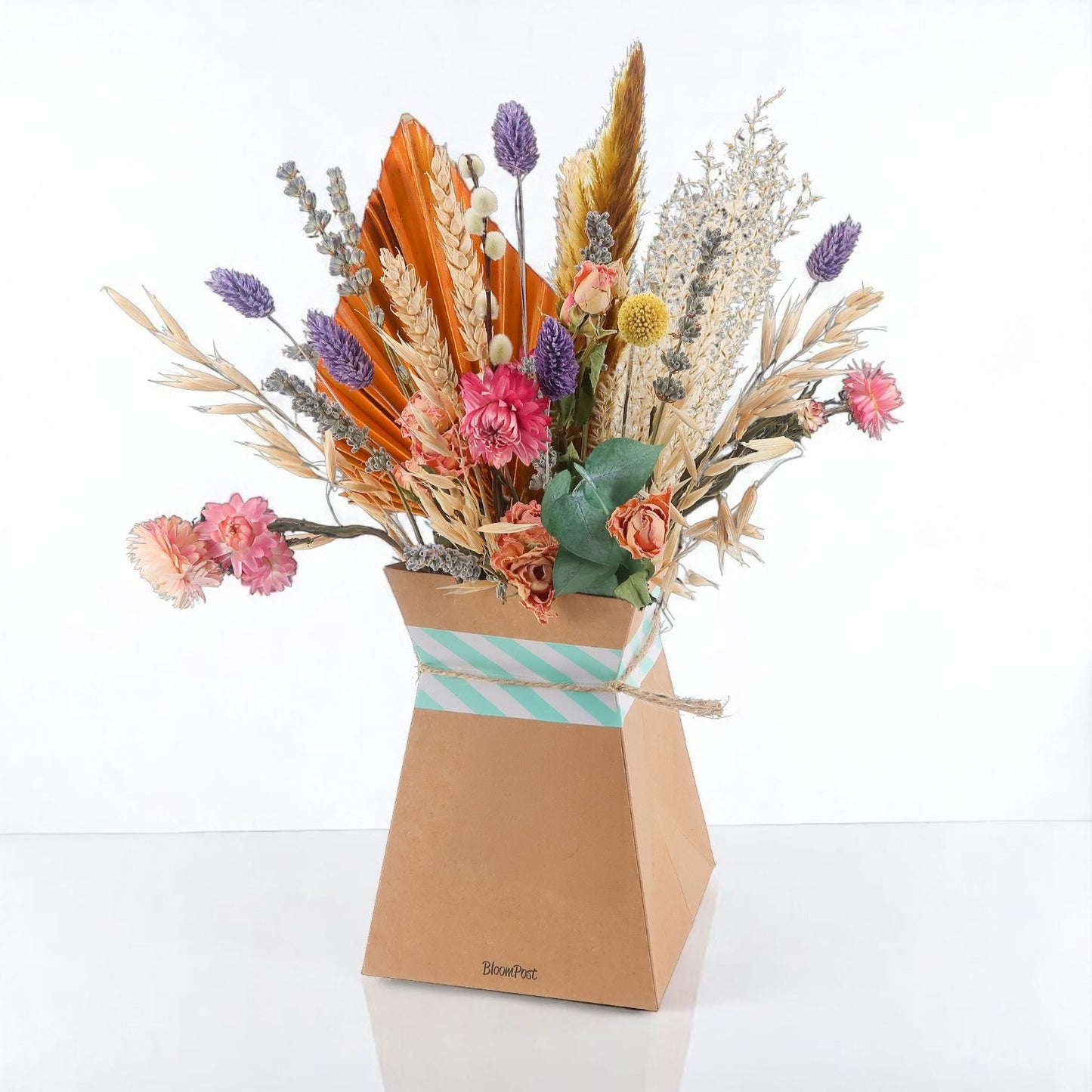 Droogbloemenboeket Pastel – incl. vouwvaas