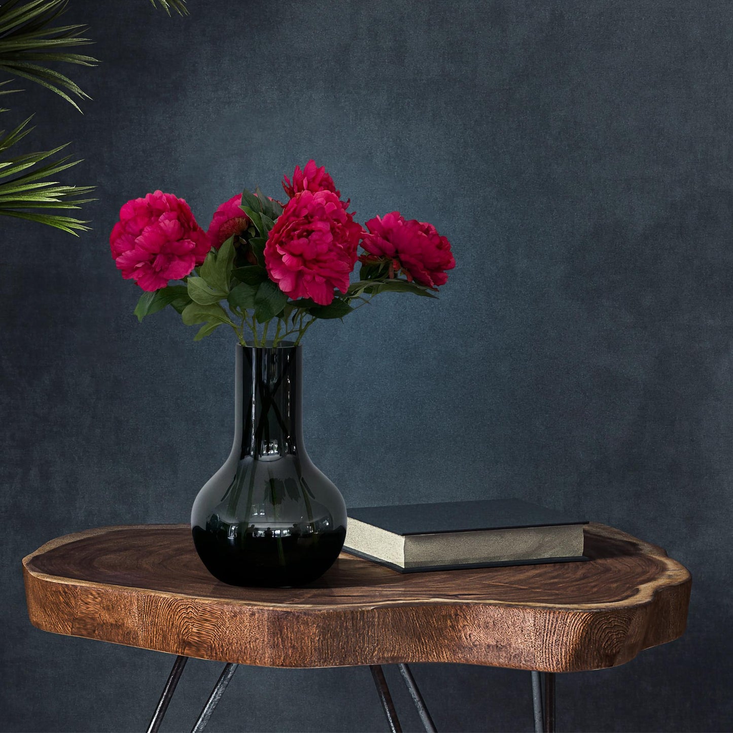 Zijden bloemen Solo - Dark Pink - Peonies - x 5 - 65cm