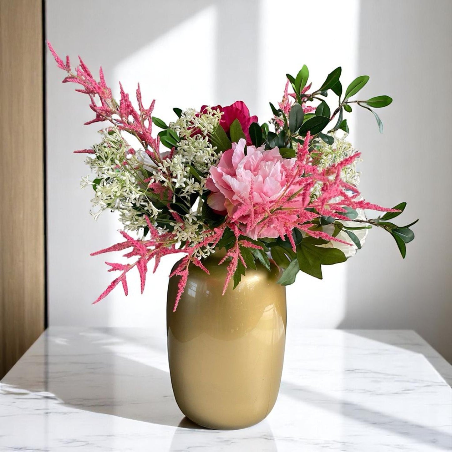 Zijden bloemen – Boeket L 'Shiny Pink' –  80 cm