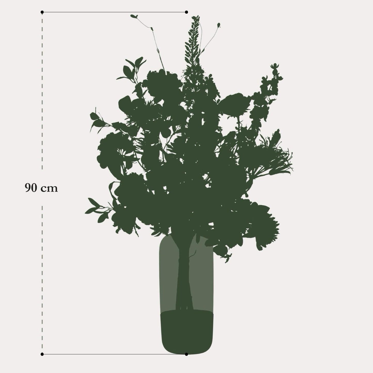 Zijden bloemen – Boeket XL 'Luxury Glam' – 90 cm