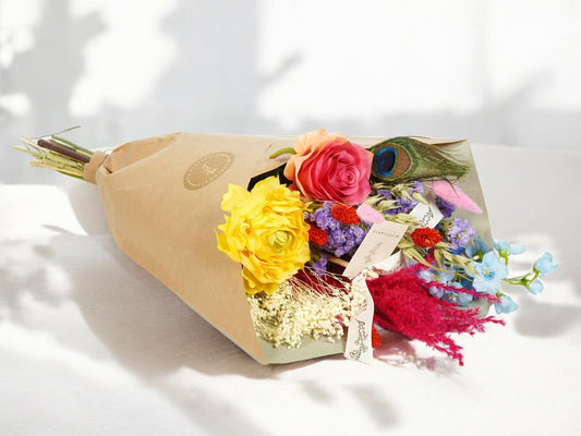 Droogbloemen & Zijde - Dried & Silk Summer Party - ↕55cm