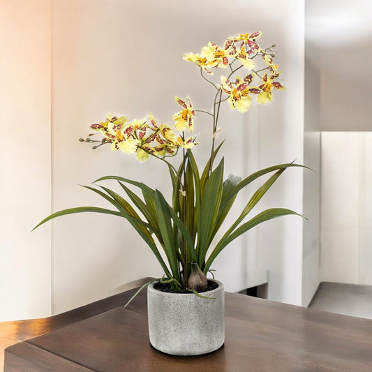 Kunstplant - Orchidee - Geel - 45cm