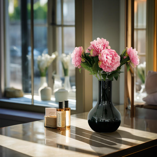 Zijden bloemen Solo - Light Pink - Peonies - x 5 - 65cm