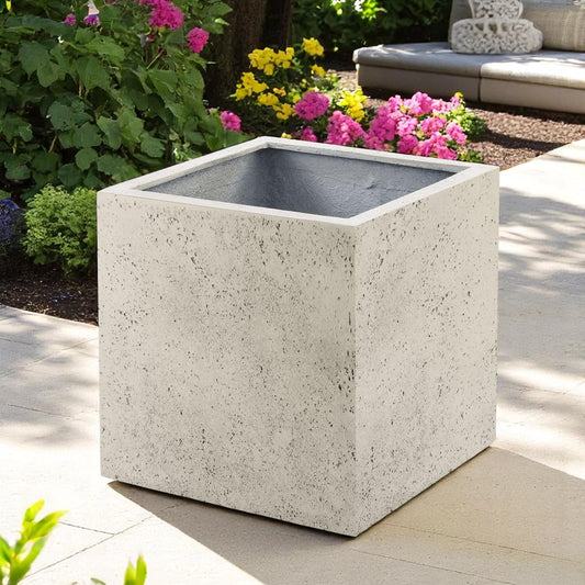 Pot Grigio Cube Antique White – D60 x H60 cm