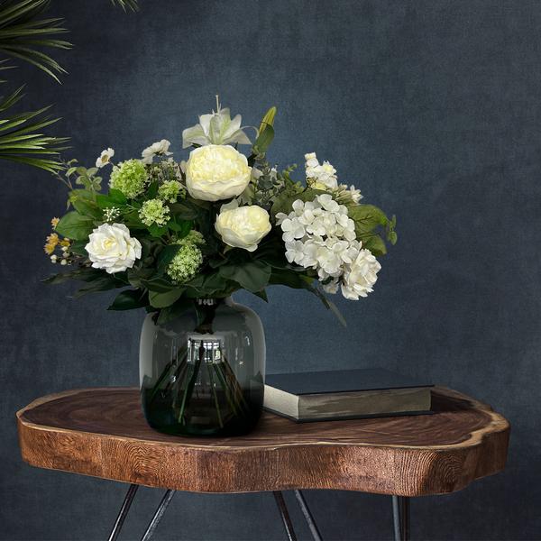 Zijden Bloemen – Boeket M 'White Dream' – 60 cm
