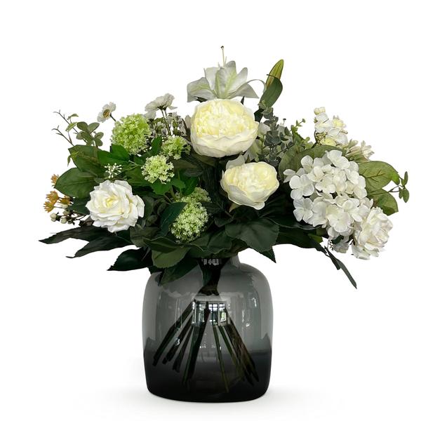 Zijden Bloemen – Boeket M 'White Dream' – 60 cm